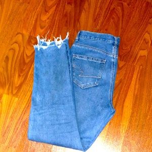 Mom jeans frayed hem from American Eagle